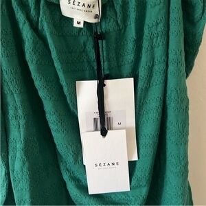 Sézane Emerald Green Textured Tank Top